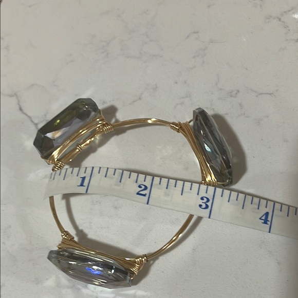 Chunky Wire-Wrapped Crystal Bracelet - Picture 3 of 7